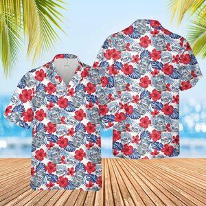 Summer Beach Shirt – Light Beer Aesthetic, Hawaii Style Button-Up